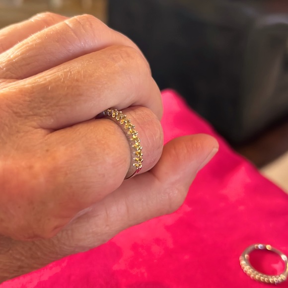 Sterling silver citrine ring one Sz 8 and one 9 nwot - Picture 2 of 7